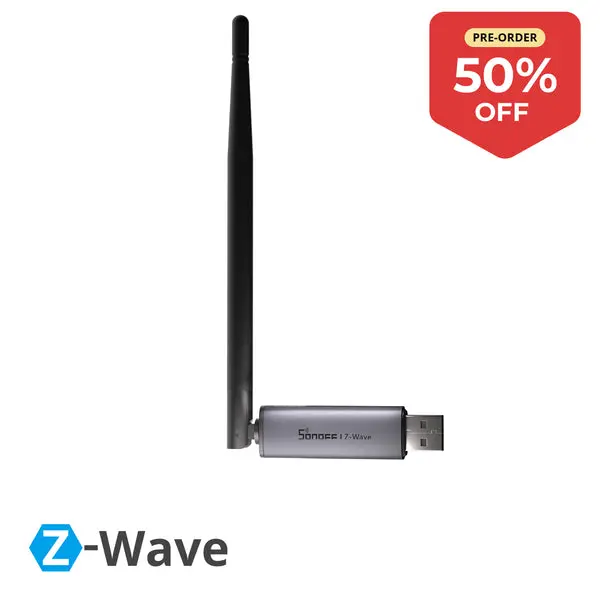 SONOFF Dongle-PZG23 Z-Wave 800 Series USB Dongle with External Antenna Z-Wave Long Range Anti-Interference Supports S2 Security