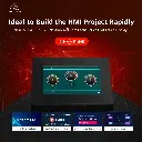 Nextion Intelligent series 4.3” inch NX4827P043-011R-Y (IPS Display) resistive HMI touchscreen with enclosure 