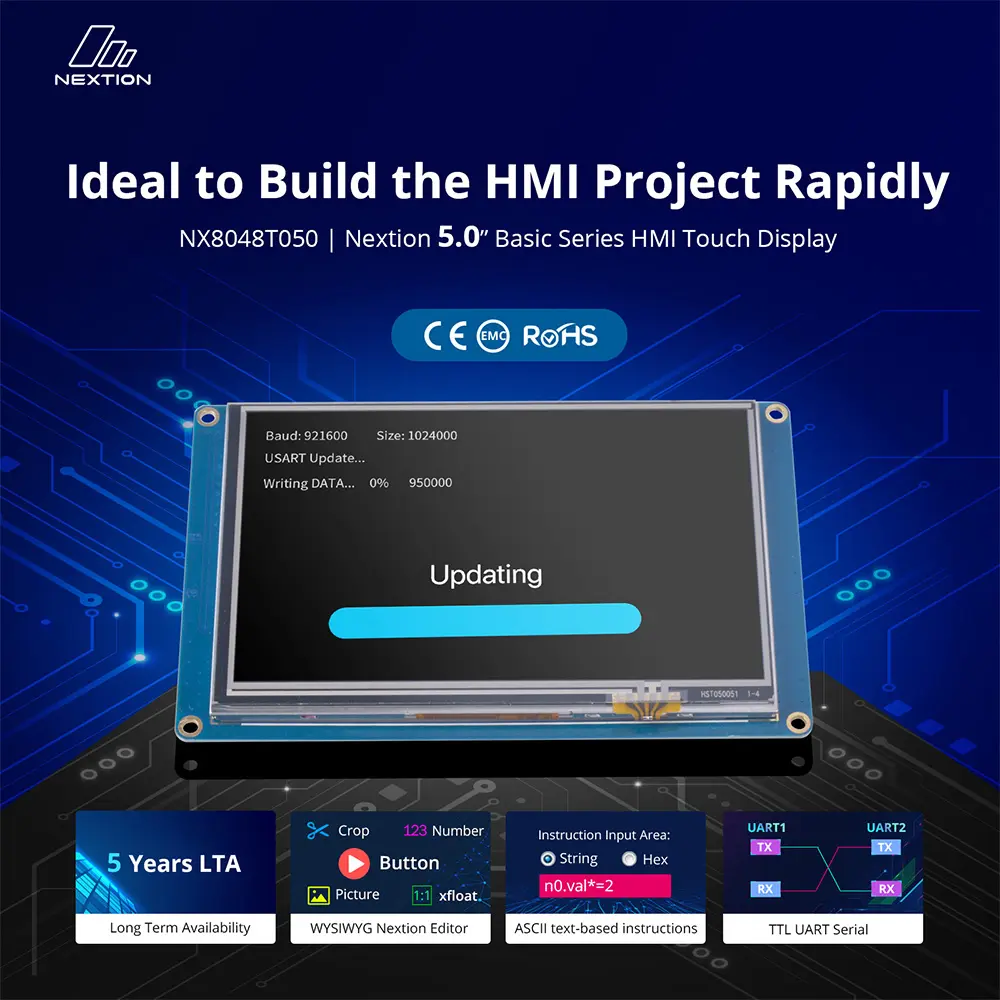 [IM150416006] NX8048T050–Nextion 5.0” inch Basic Series HMI Touch Display(Not Recommended)