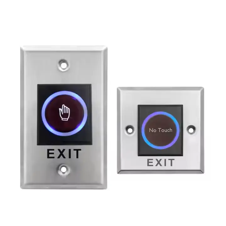LED Indication Infrared Sensor Door Release Button Door Access Control No Touch Exit Button