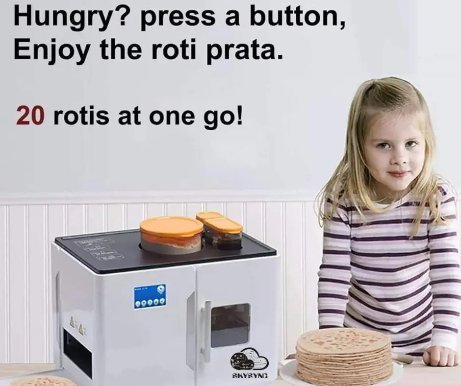 Fully Electric Roti Robot Rotti Ata Chapati Flatbread Tortilla Magic Making Machine Roti Maker Automatic Chapati Maker Roti