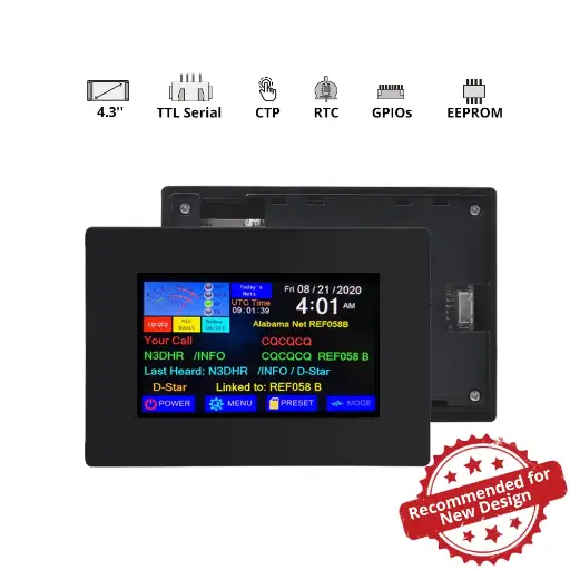 [6920075776515] NEXTION NX4827P043-011C-Y 4.3” inch Nextion Intelligent Series HMI Capacitive Touch Display with enclosure