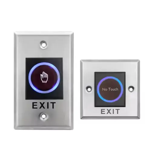 LED Indication Infrared Sensor Door Release Button Door Access Control No Touch Exit Button