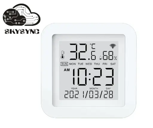 WIFI Temperature Humidity Sensor With LCD Digital Screen App Remote Control Works With Home Assistant Alexa Smart Life